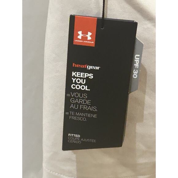 NWT Under Armour Khaki heatgear UPF 30 Shorts size 4 - Picture 5 of 7
